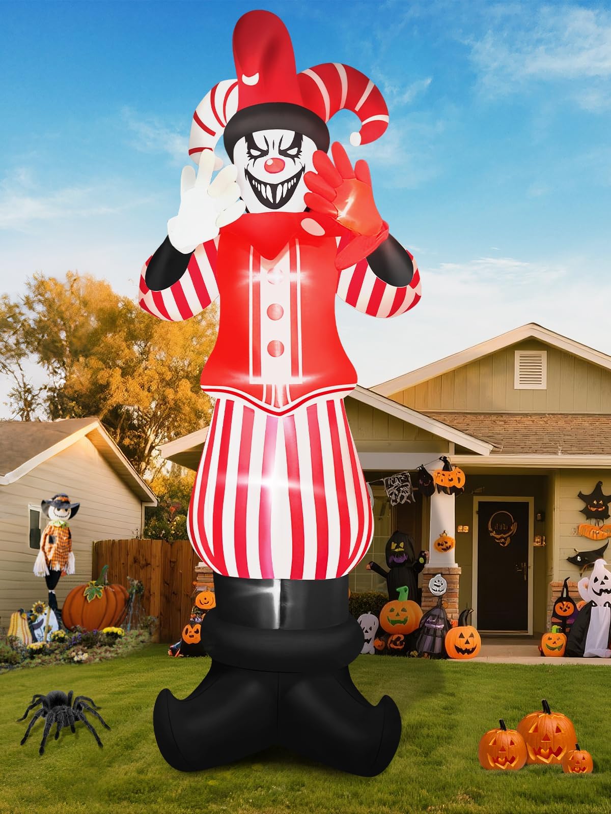 KALOLARY 12FT Clown Halloween Yard Inflatable - package contents
