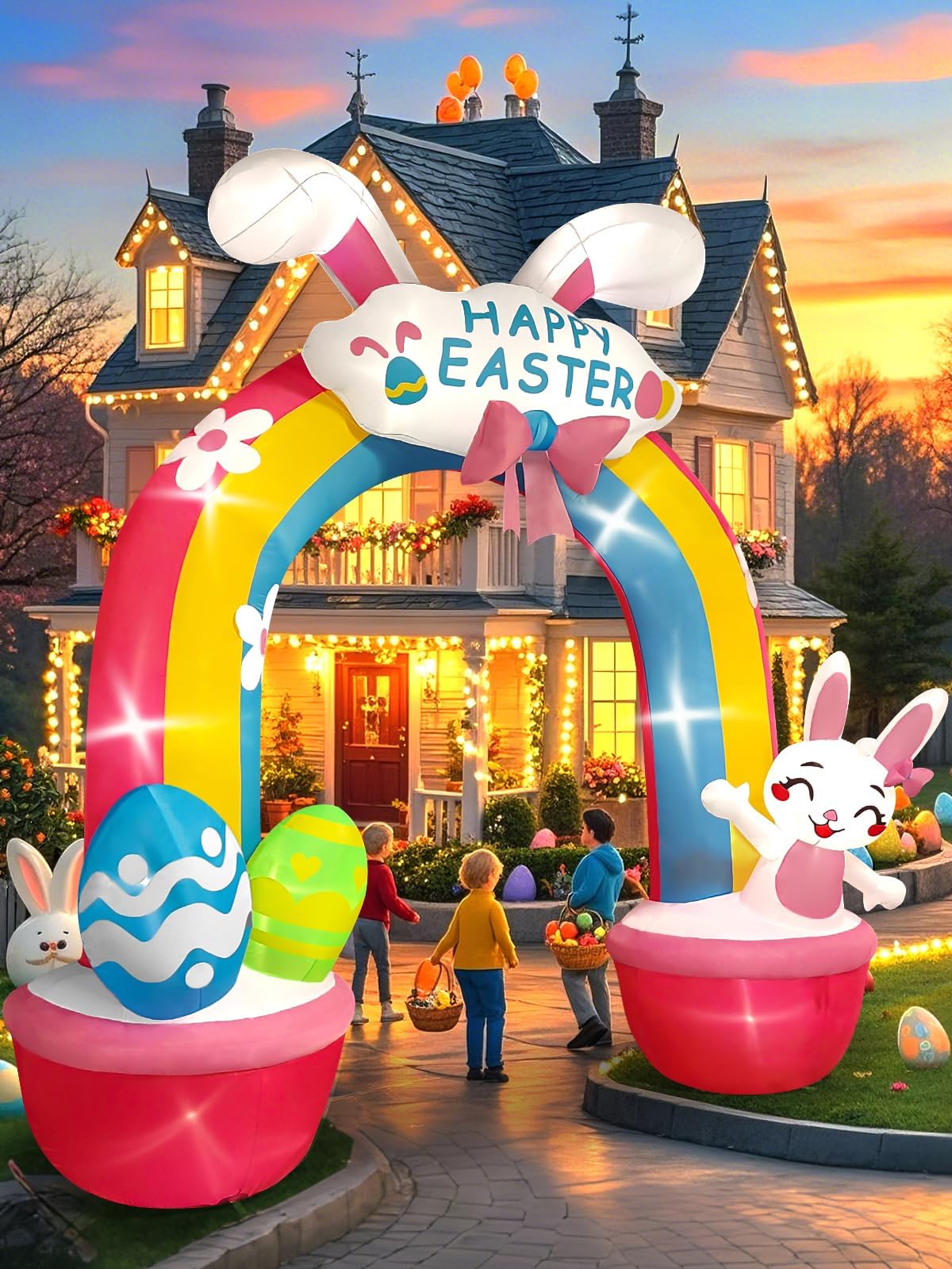 KALOLARY 12FT Easter Holidays Inflatable Archway - outdoor scene