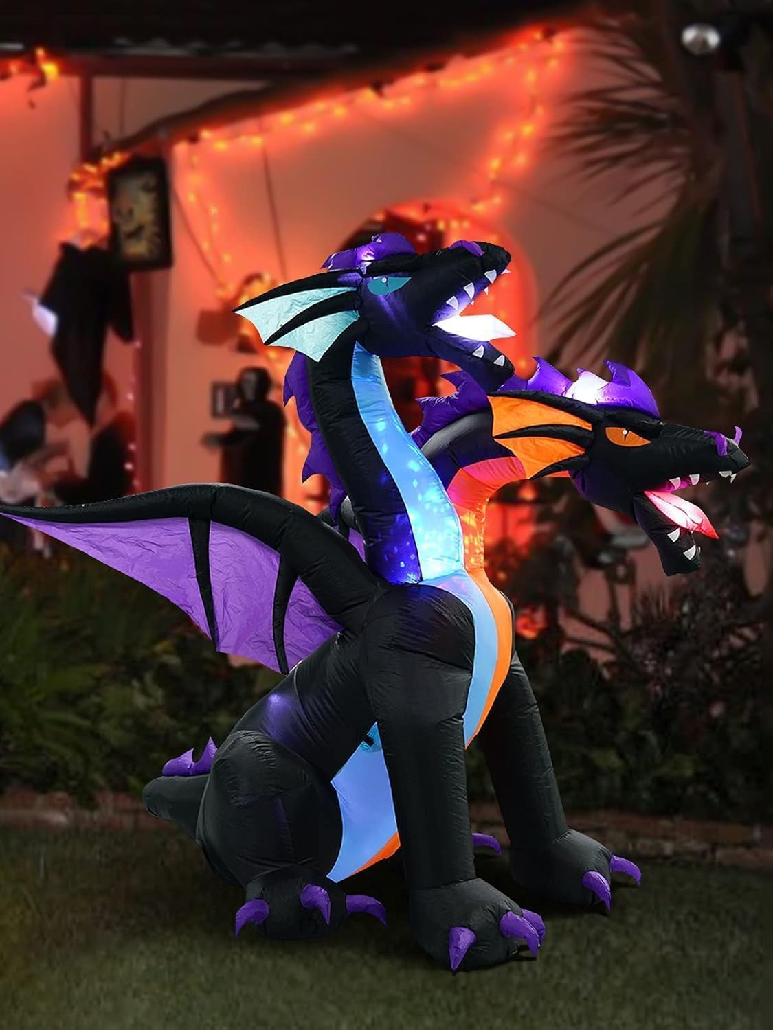 KALOLARY 7FT Dragon Decor Perfect For Halloween Yard Inflatable - size reference