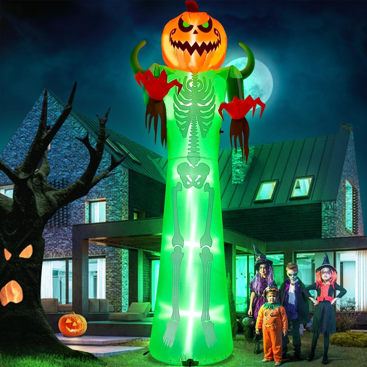 KALOLARY 12FT Pumpkin Halloween Yard Inflatable - main product view