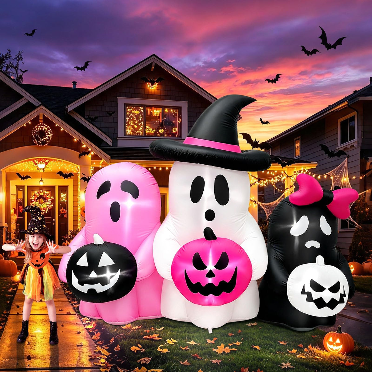 KALOLARY Pumpkin Halloween Yard Inflatable - main product view