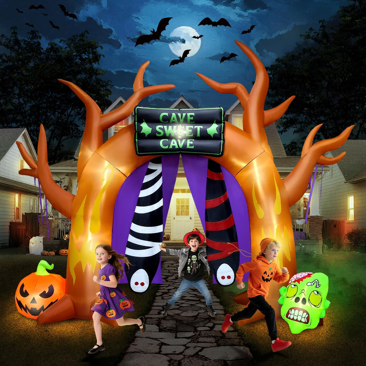 KALOLARY 10FT Pumpkin Halloween Inflatable Archway - main product view