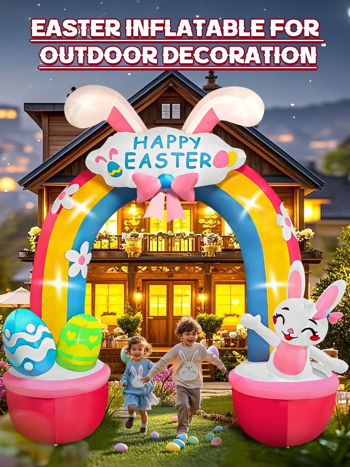 KALOLARY 12FT Easter Holidays Inflatable Archway - size reference