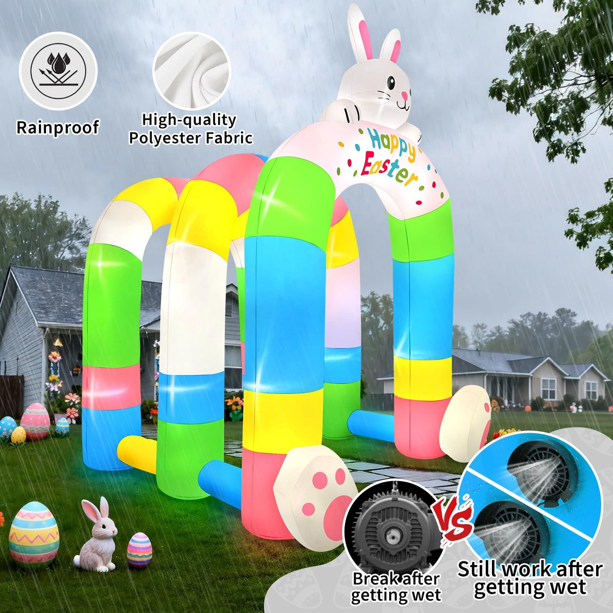 KALOLARY 10FT Easter Holidays Inflatable Archway - outdoor scene