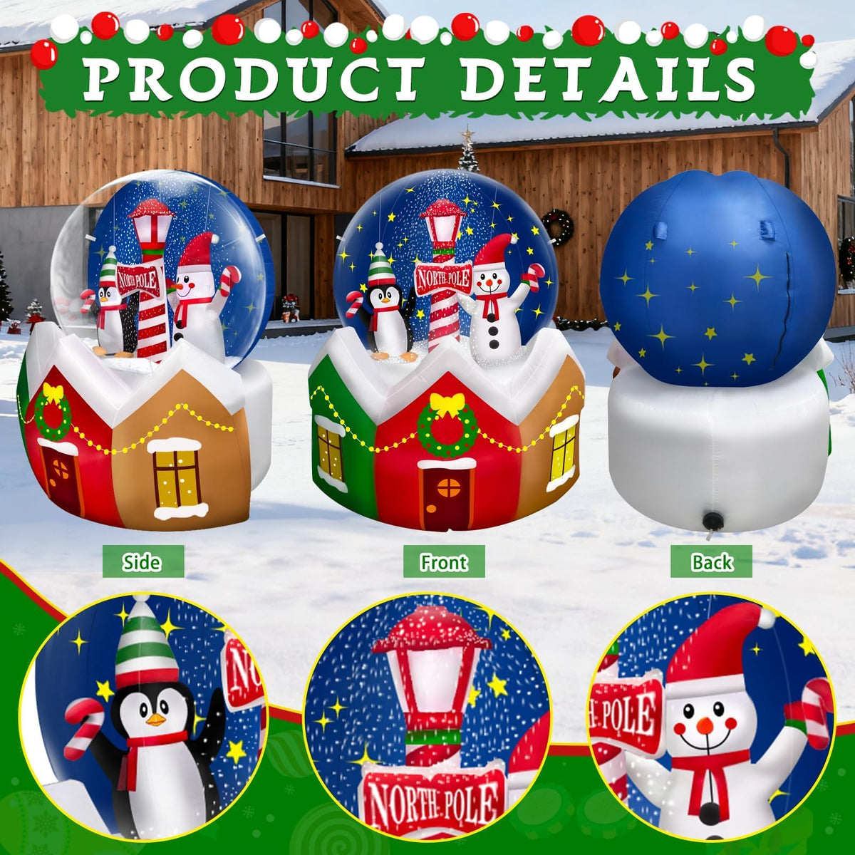 KALOLARY Snowman Christmas Yard Inflatable - setup and accessories