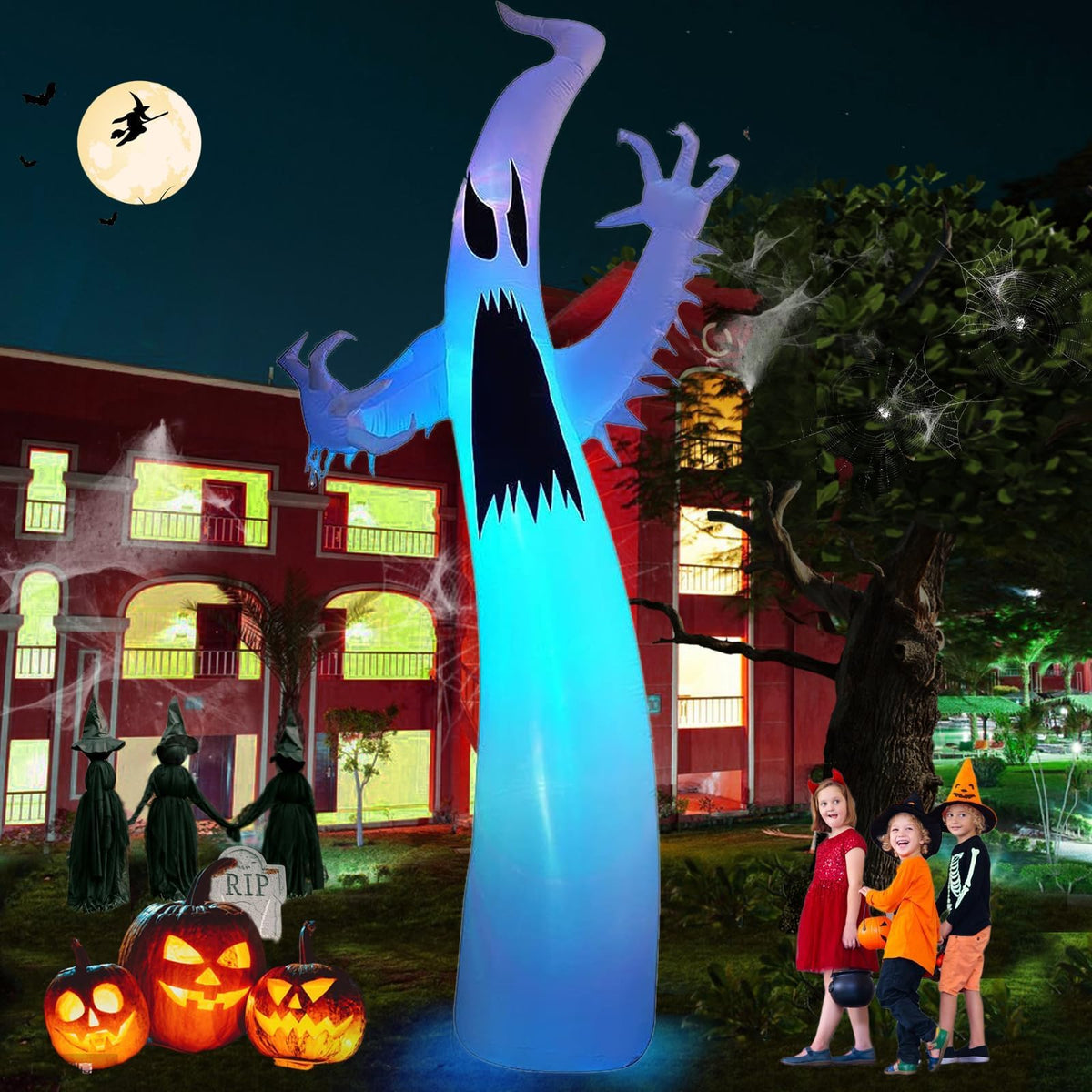 KALOLARY 12FT Ghost Halloween Yard Inflatable - main product view