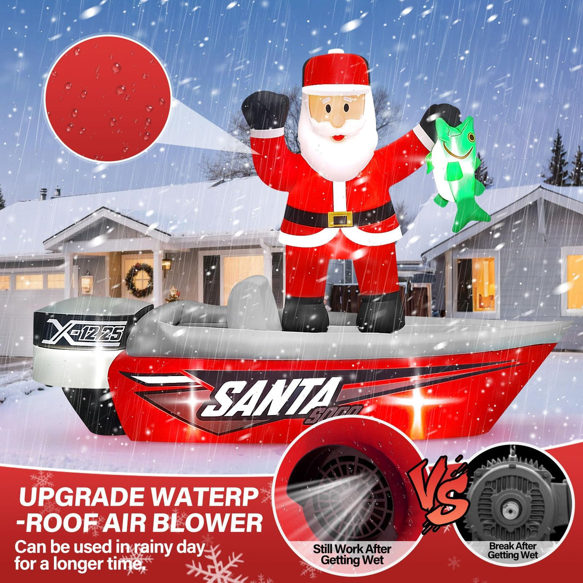 KALOLARY 9FT Santa Christmas Yard Inflatable - size reference