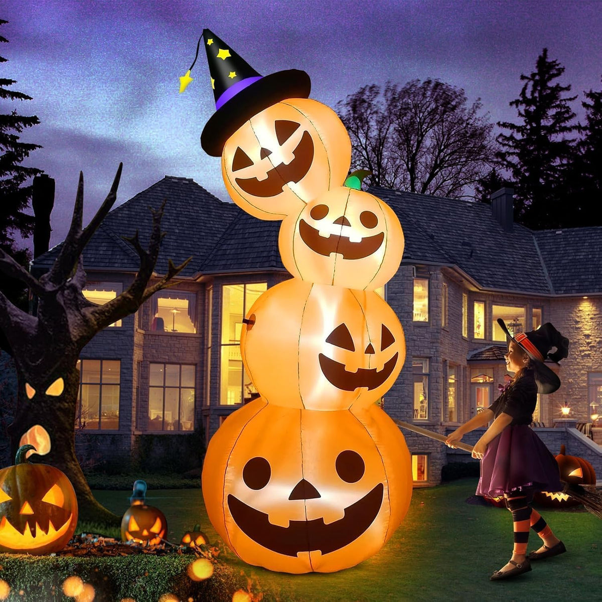 KALOLARY 8FT Pumpkin Halloween Yard Inflatable - main product view