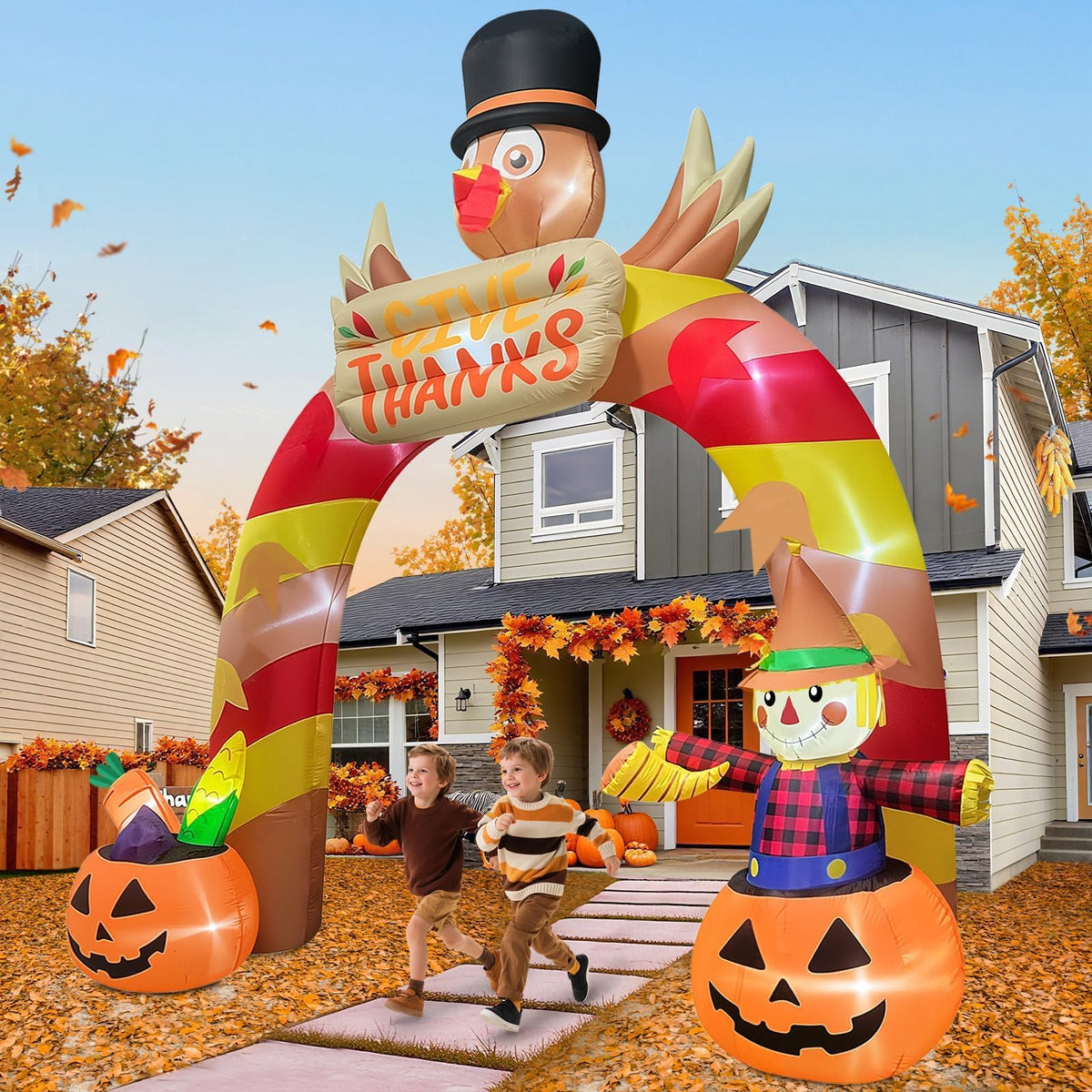 KALOLARY 12FT Turkey Holidays Inflatable Archway - outdoor scene