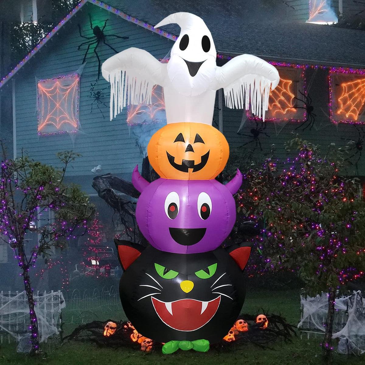 KALOLARY 8FT Pumpkin Halloween Yard Inflatable - main product view