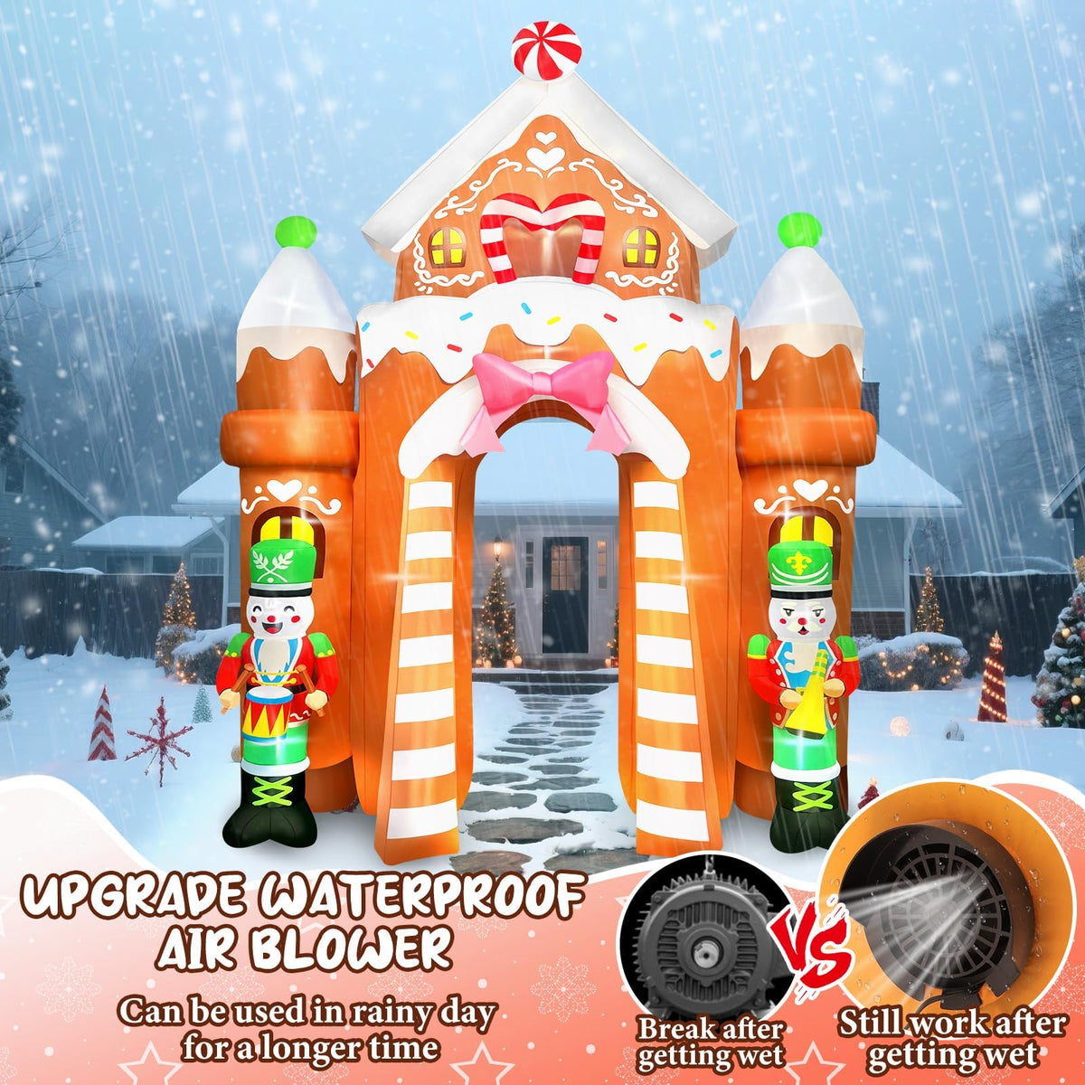 KALOLARY 12FT Archway Christmas Inflatable Archway - detail view