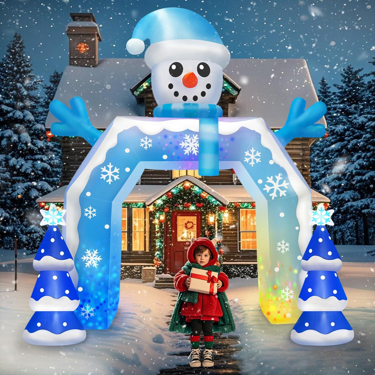 KALOLARY 12FT Snowman Christmas Inflatable Archway - main product view