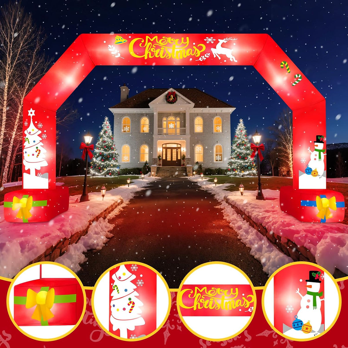 KALOLARY 20FT Christmas Inflatable Archway - size reference