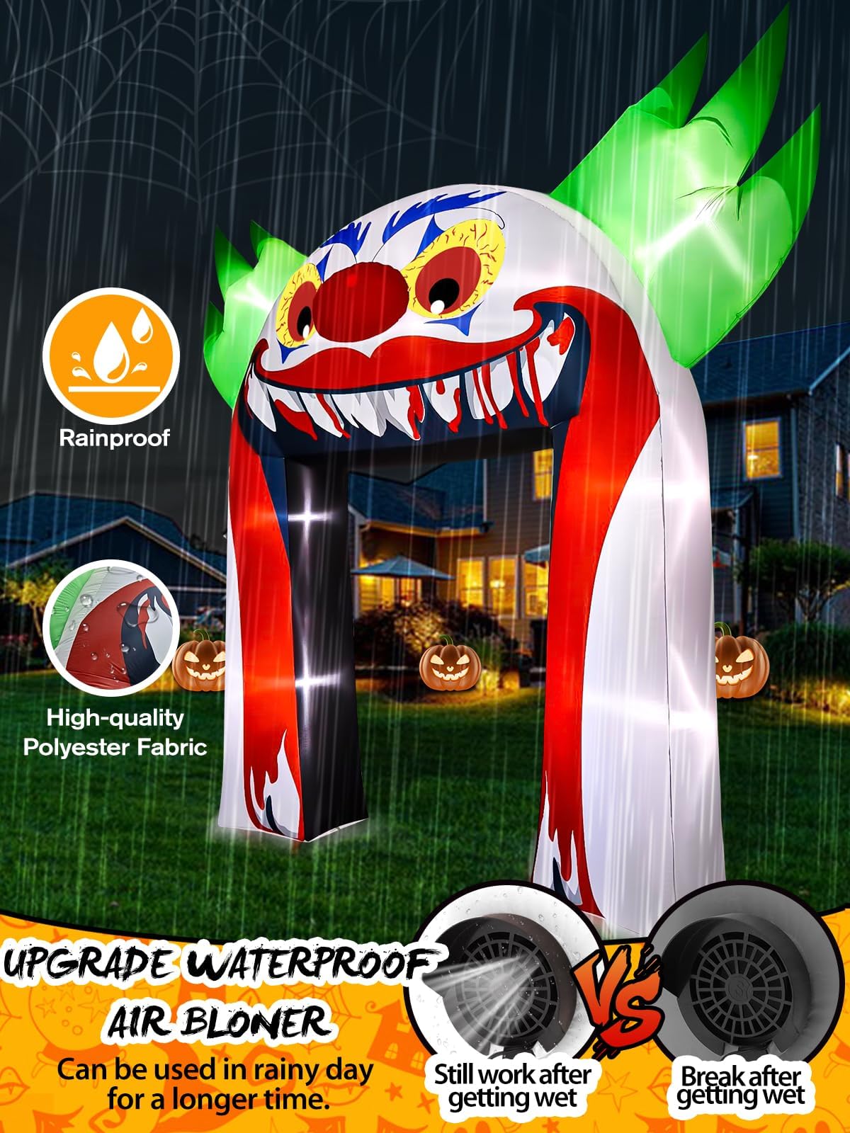 KALOLARY 12FT Clown Halloween Inflatable Archway - size reference