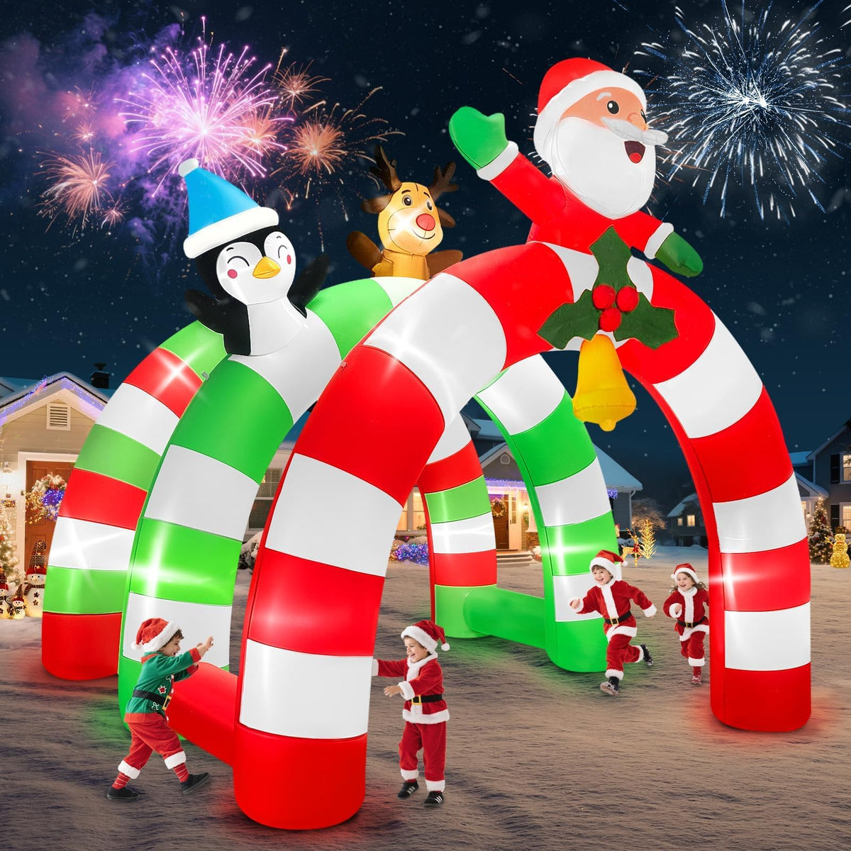 KALOLARY 12FT Santa Christmas Inflatable Archway - main product view