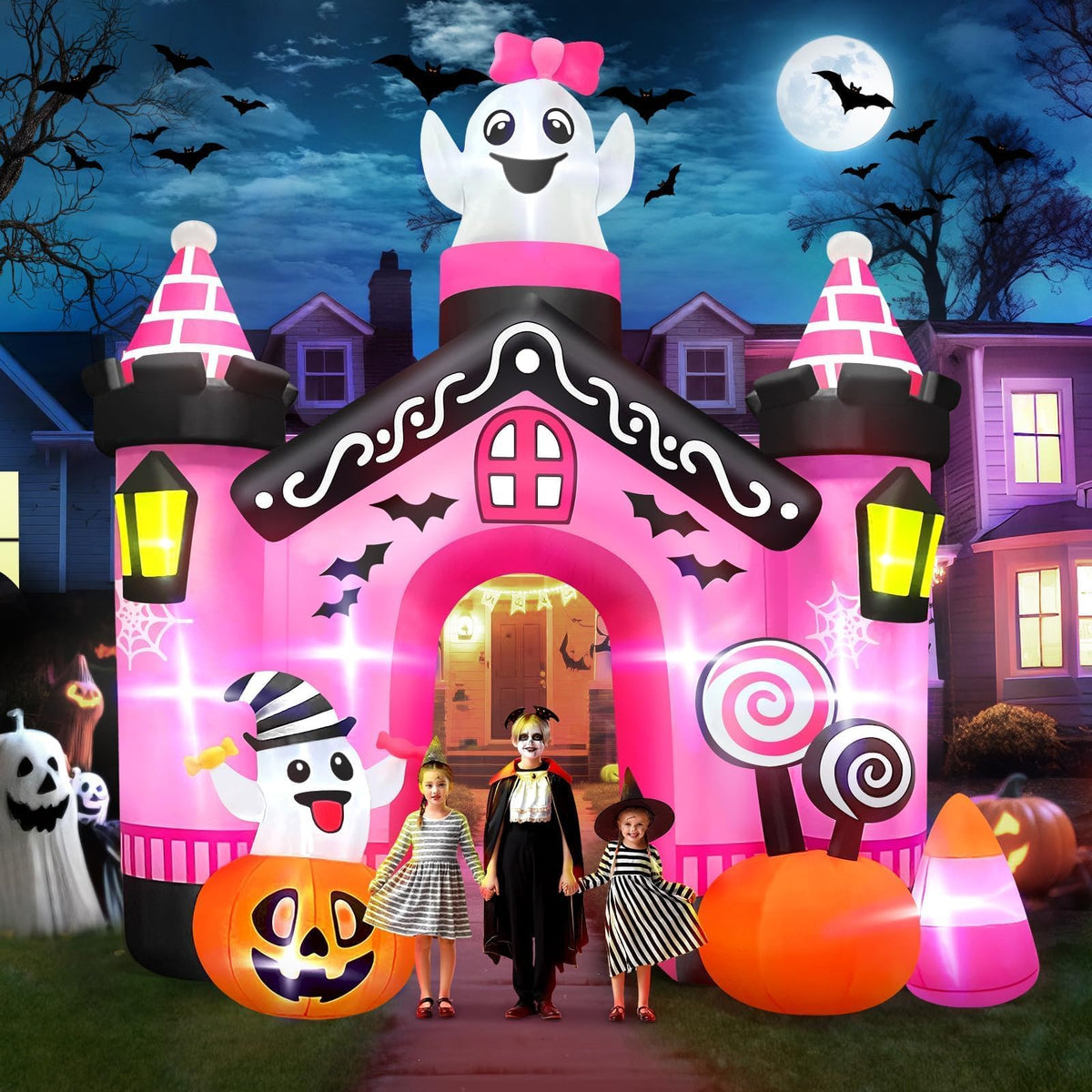 KALOLARY 11FT Ghost Halloween Inflatable Archway - main product view