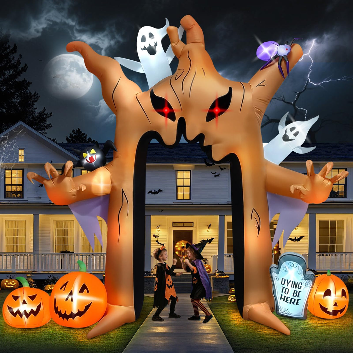 KALOLARY 12FT Ghost Halloween Inflatable Archway - main product view