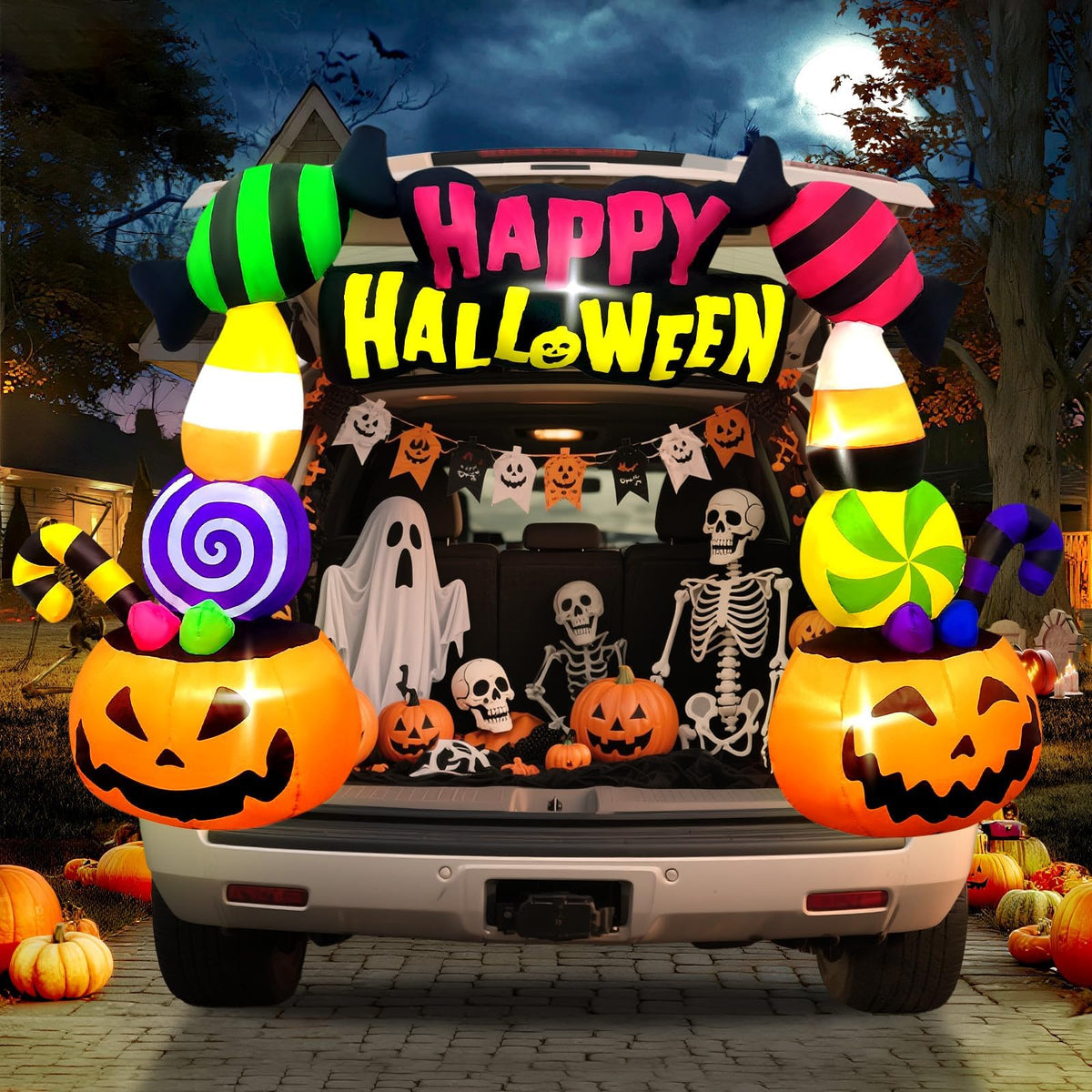 KALOLARY 6FT Candy Halloween Inflatable Archway - main product view