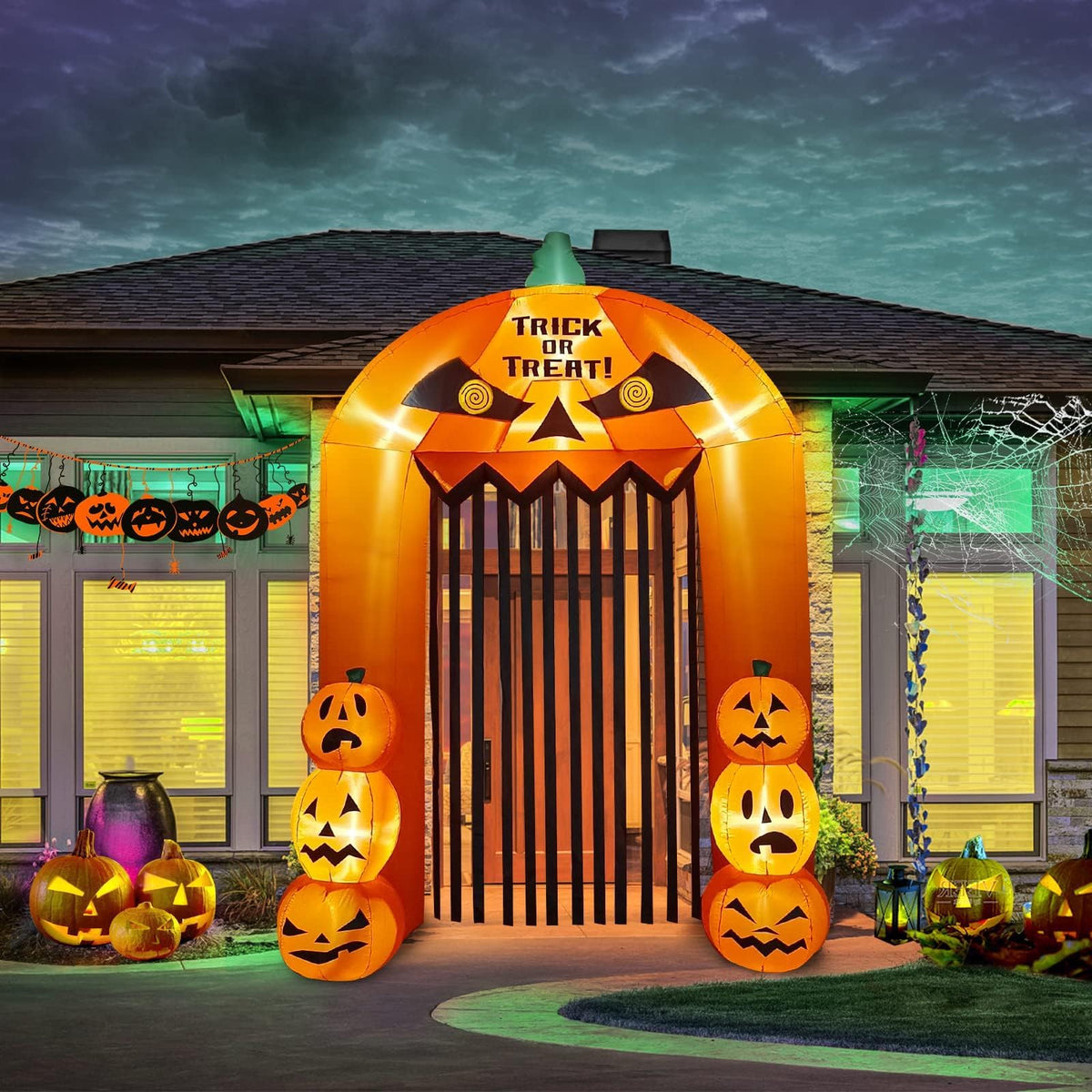 KALOLARY 9.5FT Pumpkin Halloween Inflatable Archway - main product view