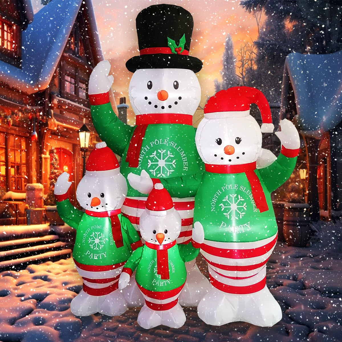 KALOLARY 6FT Snowman Christmas Yard Inflatable - size reference