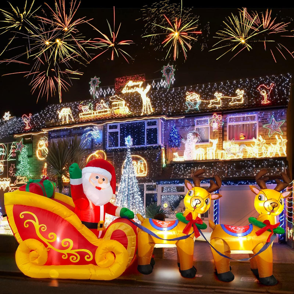KALOLARY 8FT Santa Christmas Yard Inflatable - main product view