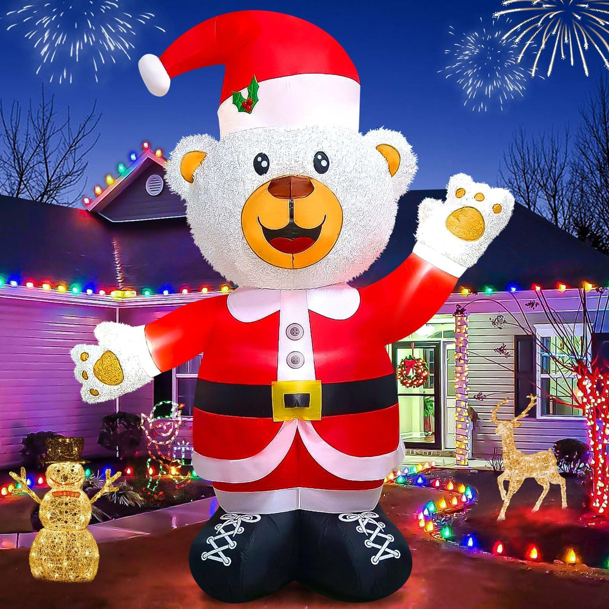 KALOLARY 8FT Santa Christmas Yard Inflatable - main product view