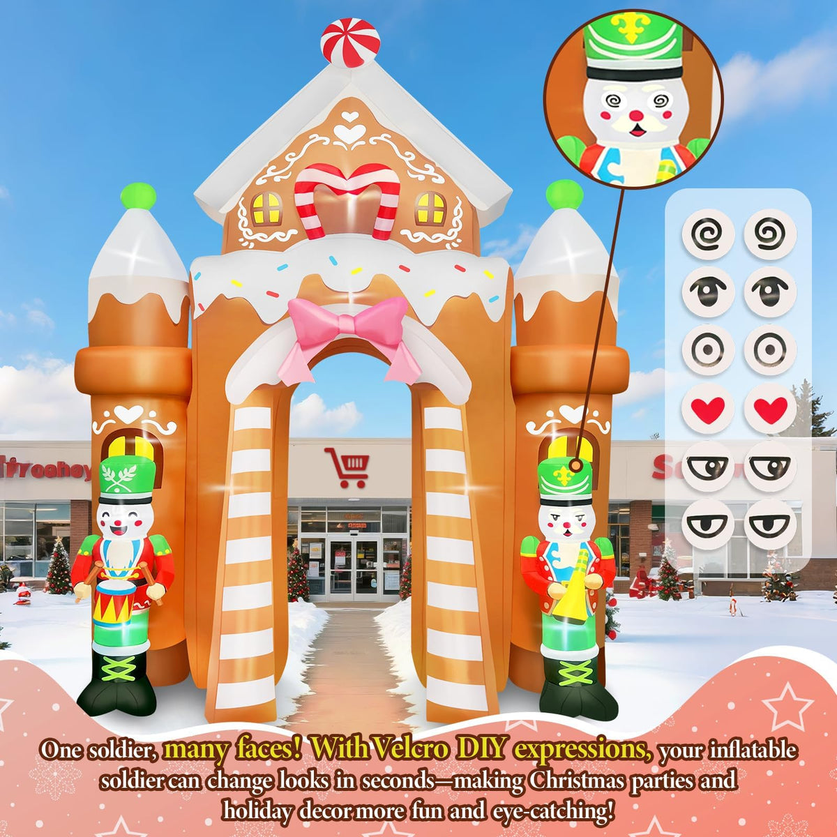 KALOLARY 12FT Archway Christmas Inflatable Archway - size reference