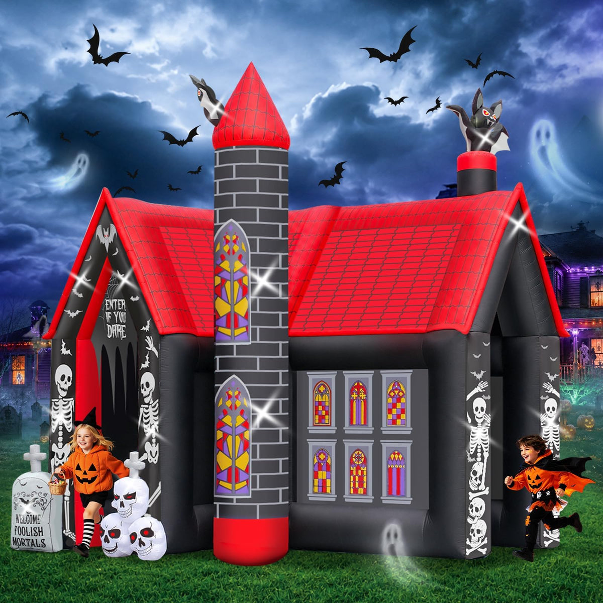 KALOLARY 10FT Haunted House Halloween Inflatable Archway - main product view