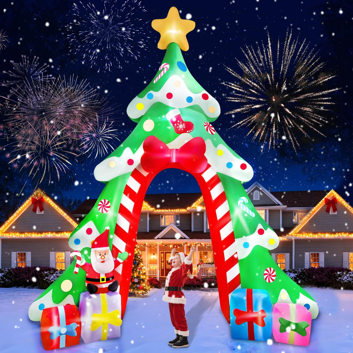 KALOLARY 12FT Santa Christmas Inflatable Archway - main product view