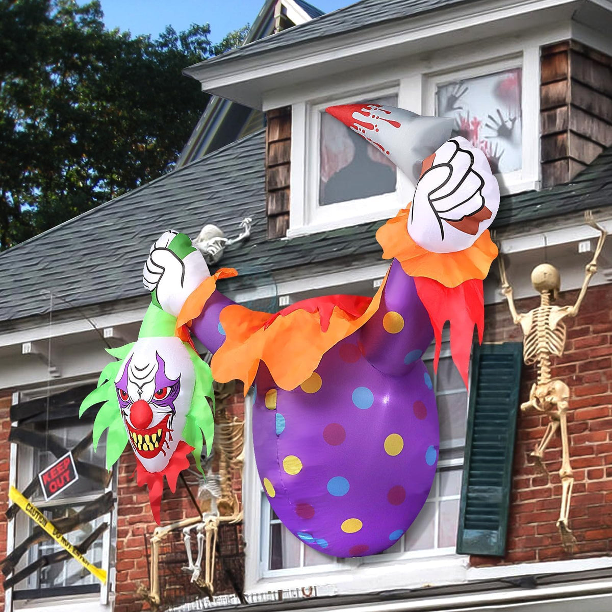 KALOLARY 4.5FT Clown Halloween Yard Inflatable - detail view