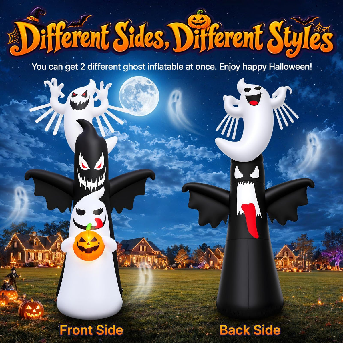 KALOLARY 20FT Ghost Halloween Yard Inflatable - size reference