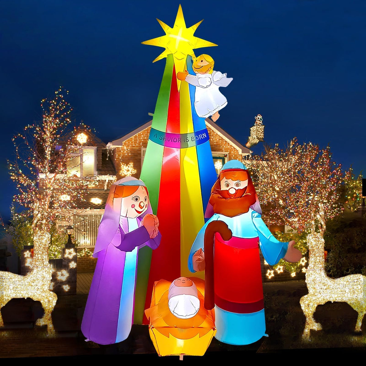KALOLARY 7FT Nativity Scene Christmas Yard Inflatable - main product view