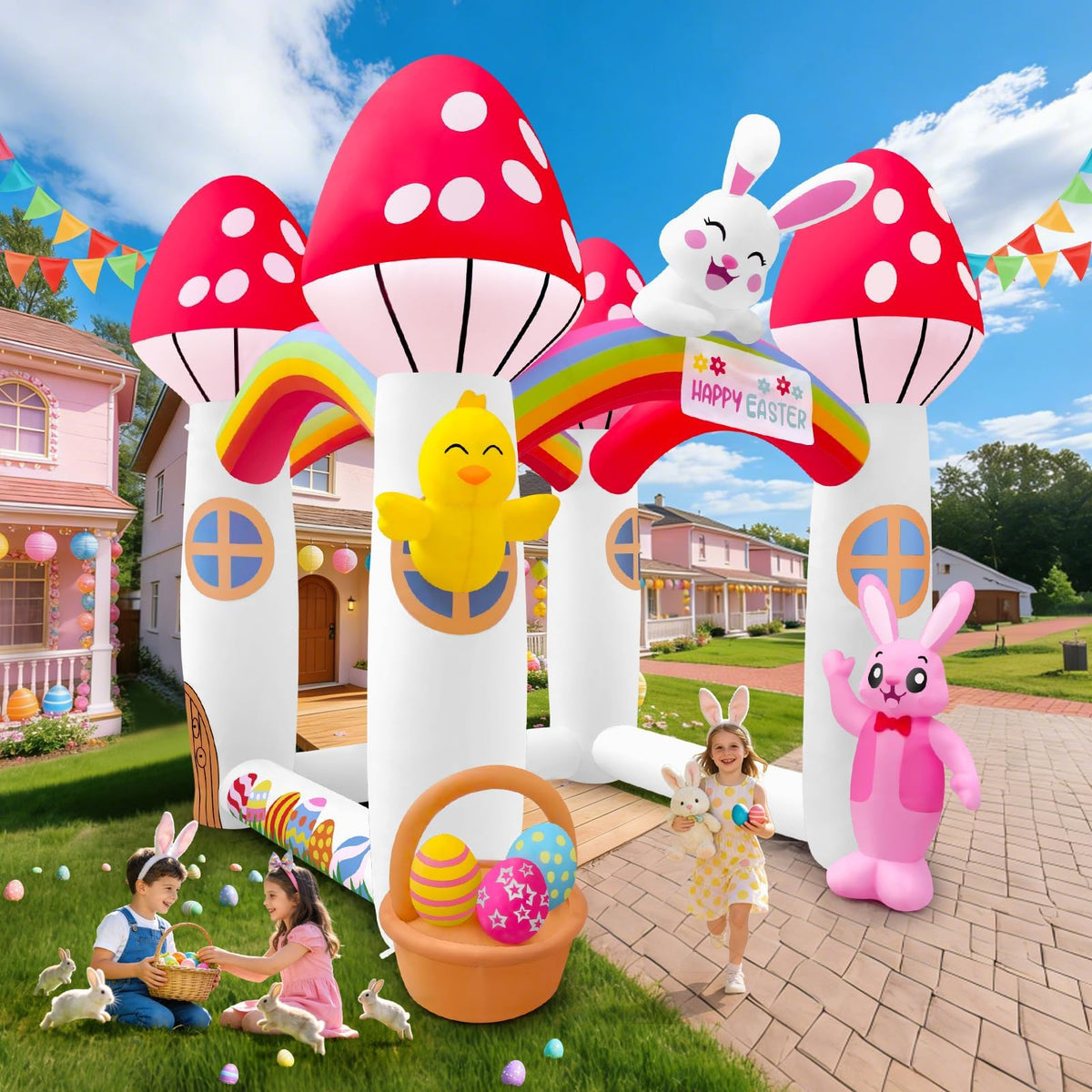 KALOLARY 10FT Easter Holidays Inflatable Archway - detail view