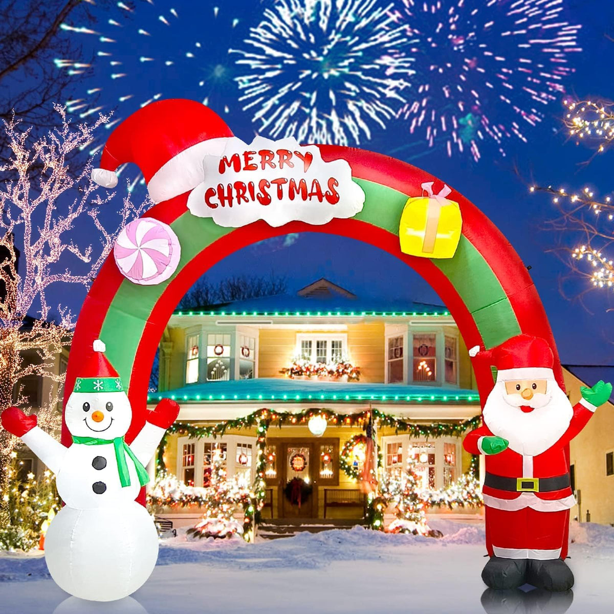 KALOLARY 10FT Snowman Christmas Inflatable Archway - main product view