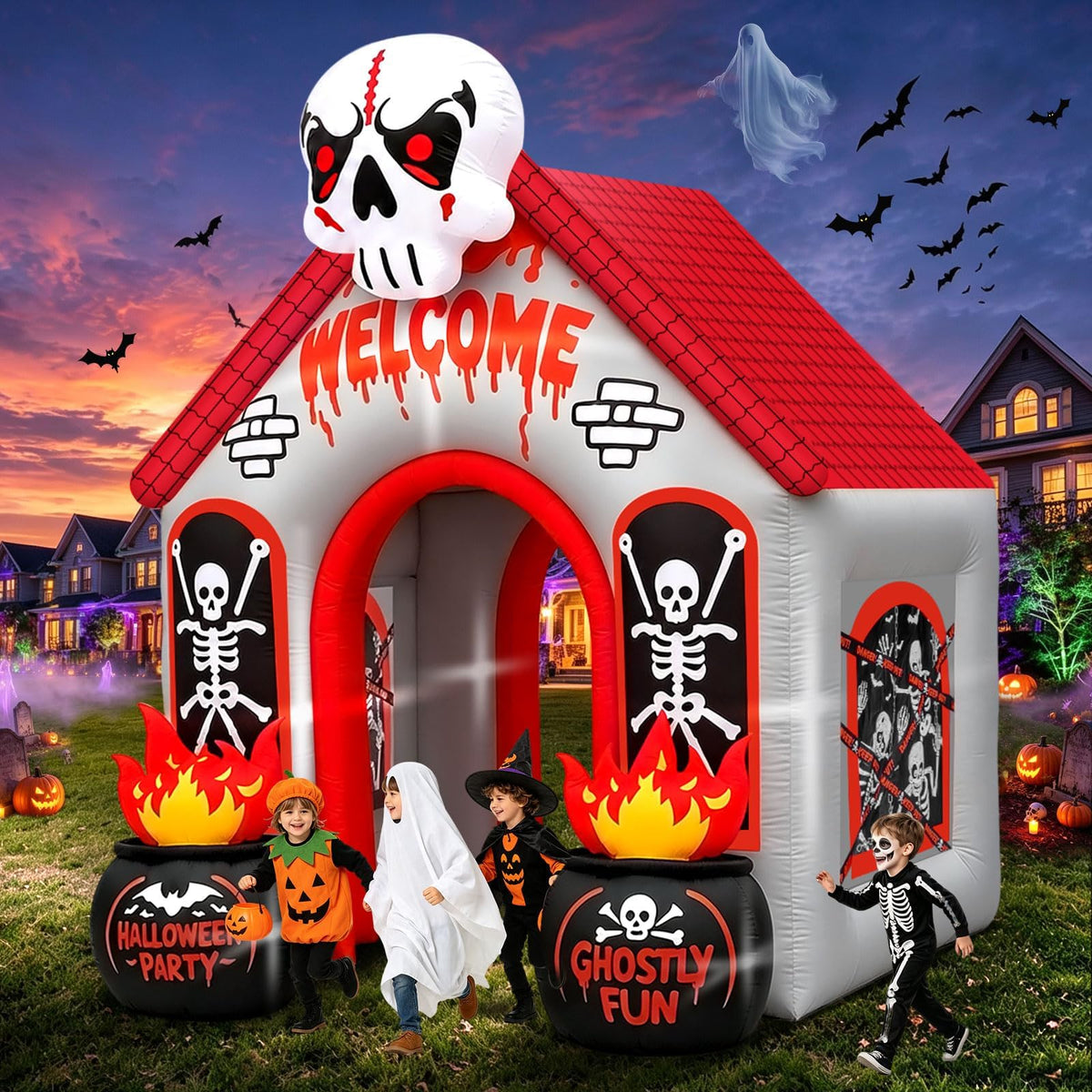 KALOLARY 11FT Ghost Halloween Inflatable Archway - main product view