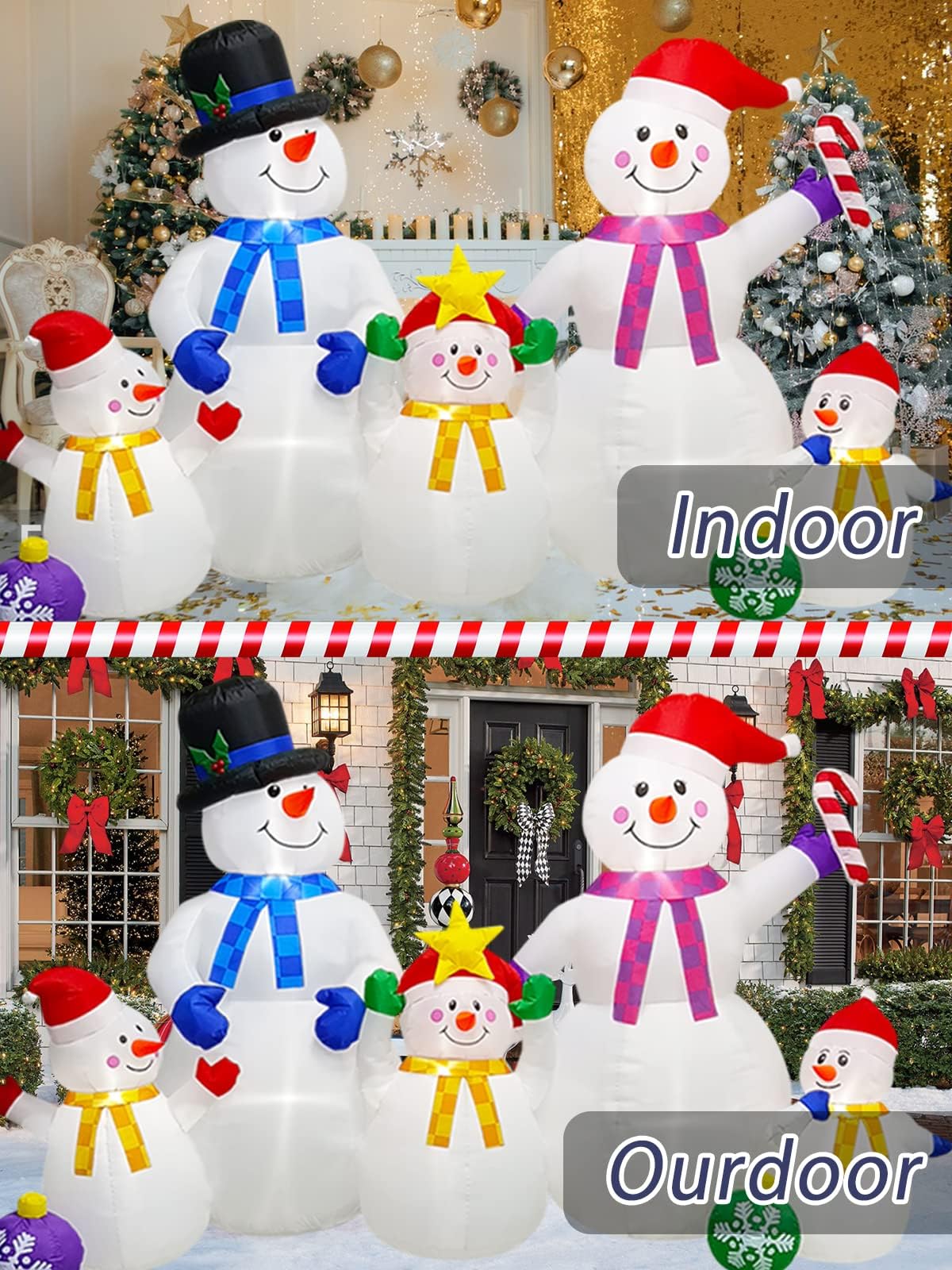 KALOLARY 9FT Snowman Christmas Yard Inflatable - size reference