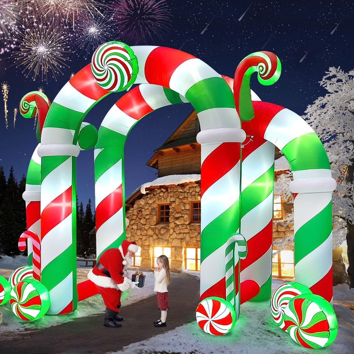 KALOLARY 13FT Candy Christmas Inflatable Archway - main product view