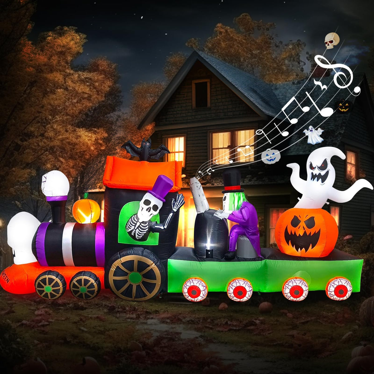 KALOLARY 13FT Train Halloween Yard Inflatable - main product view
