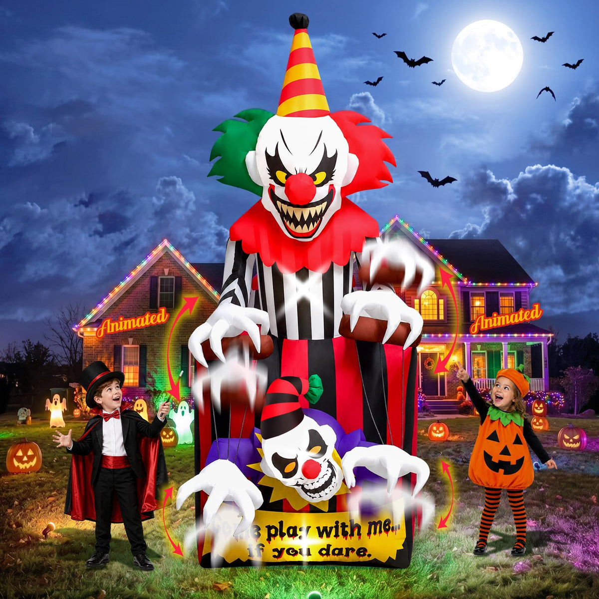 KALOLARY 7FT Clown Halloween Yard Inflatable - main product view