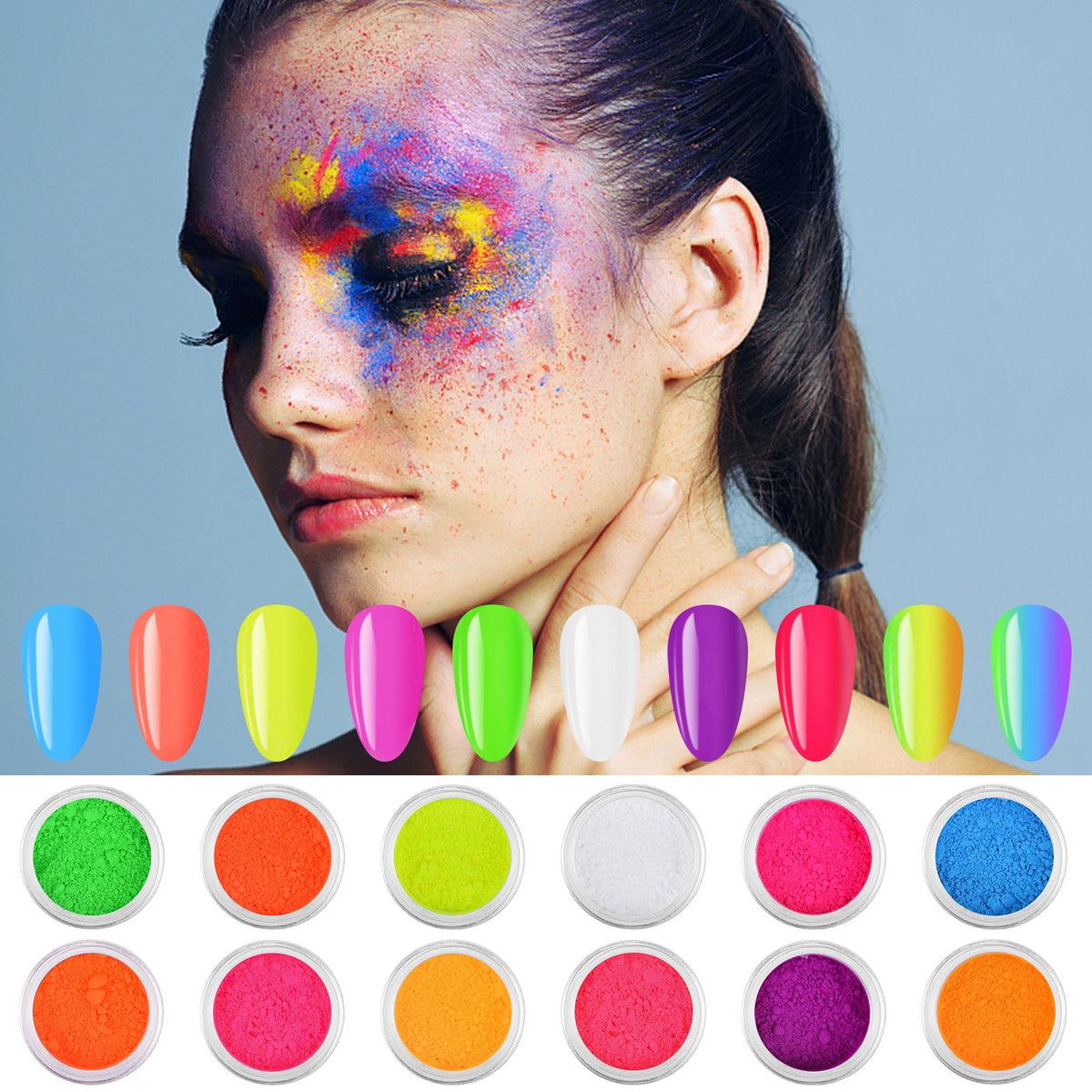 Kalolary 12 Colors Nail Powder