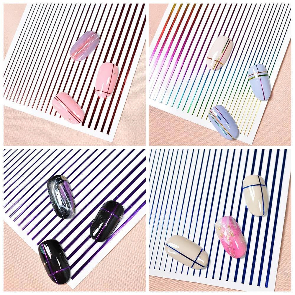 Kalolary 3D Strip Line Nail Stickers