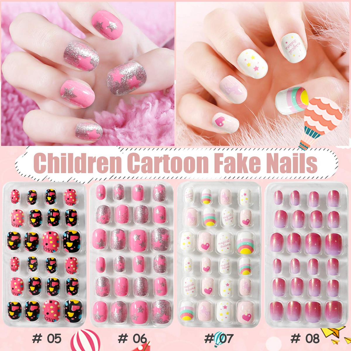 Kalolary kids False Nail 288PCS