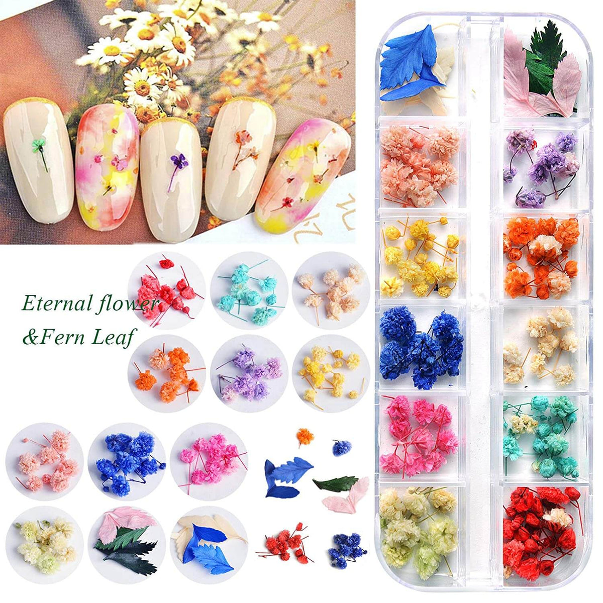 Kalolary Flowers Nail Art Decals