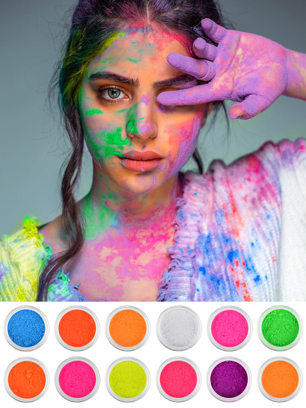 Kalolary 12 Colors Neon Pigment Eyeshadow Powder