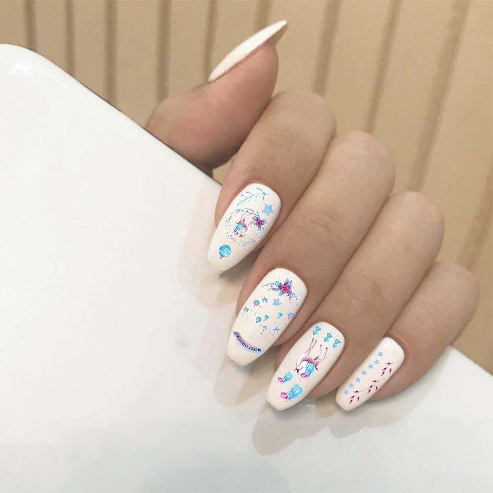 Kalolary Christmas Nail Art Stickers 12 Sheets