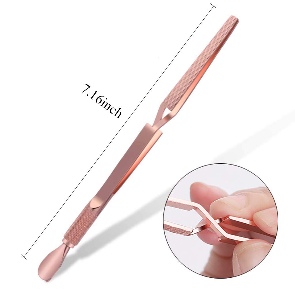 Kalolary Cuticle Cutter Pusher Stainless Steel Tweezers