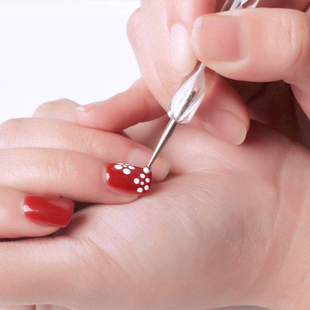 Kalolary 5Pcs Acrylic Uv Gel Nail Art Painting Drawing Brush Set