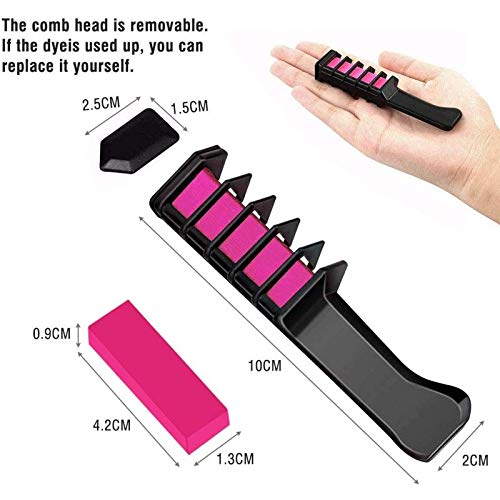 Kalolary 10 Color Temporary Hair Color Chalk Comb Set