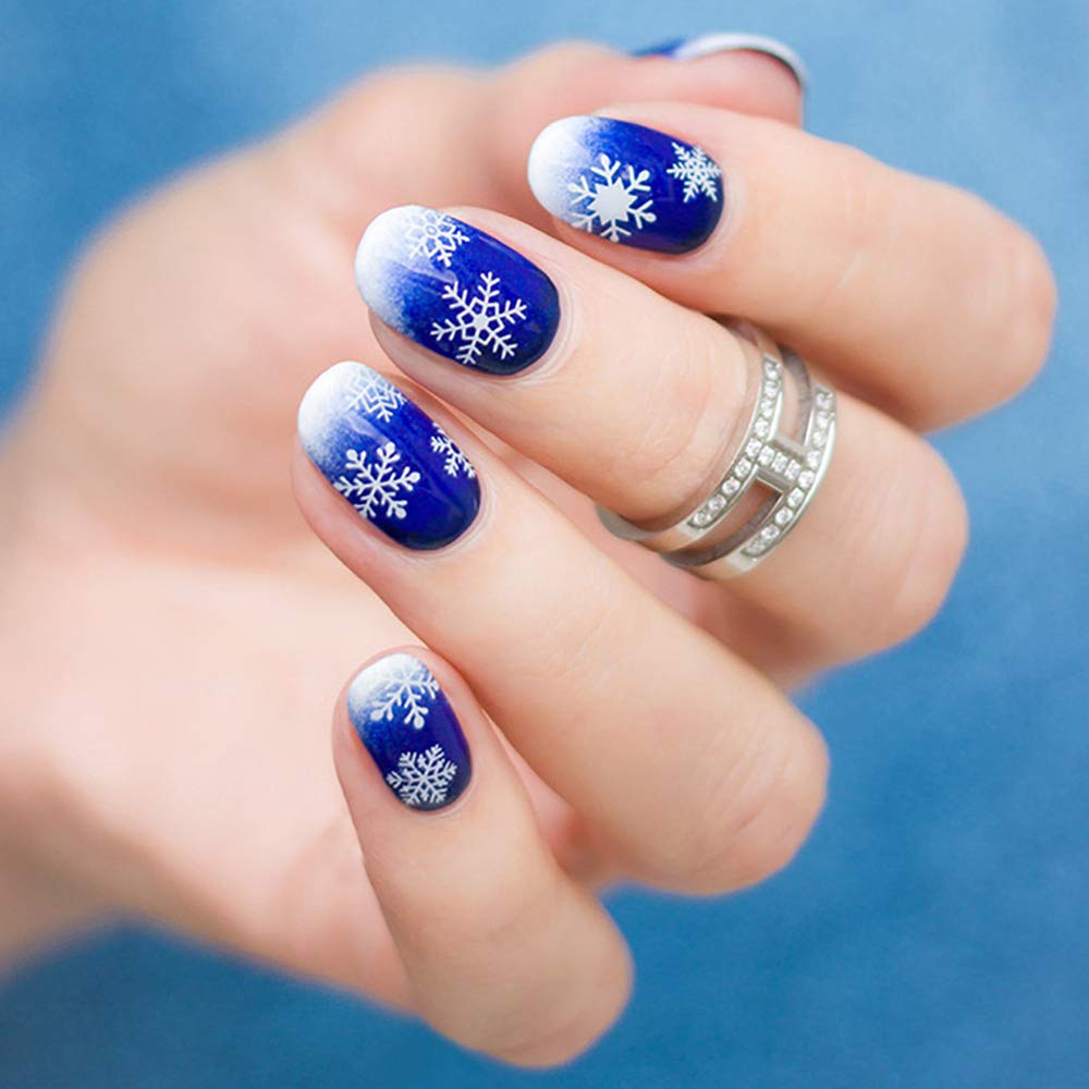 Kalolary Christmas Nail Art Stickers Decals (12 Sheet Large Size)