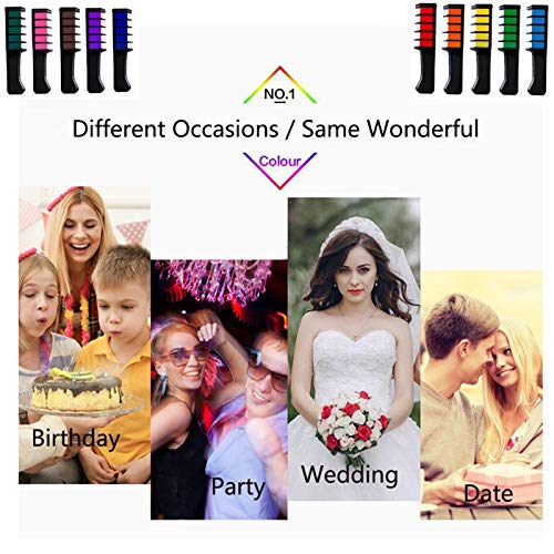 Kalolary 10 Color Temporary Hair Color Chalk Comb Set